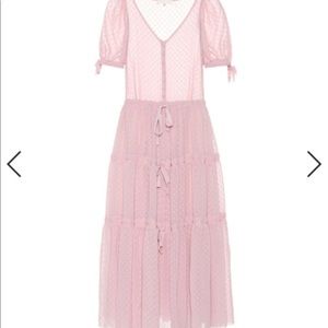 LoveShackFancy Serena Tiered Sheer Maxi Dress In Eros, size s, new with tags.